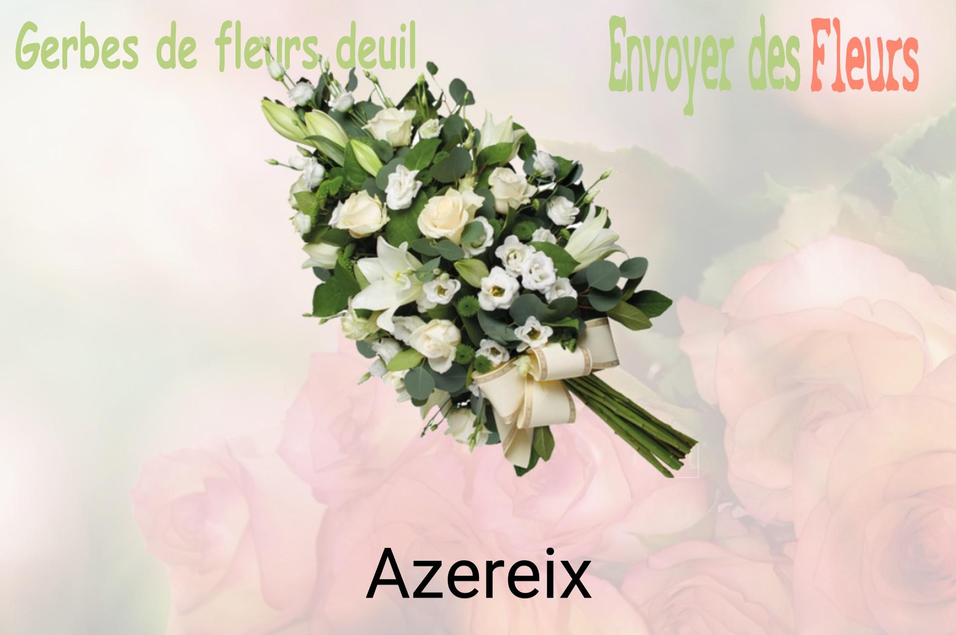 Gerbe de fleurs de deuil livrée à Azereix